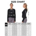 thumbnail image 3 of CAMEL Women's Long Sleeve Workout Tops Athletic Compression T-Shirts Cross Hem Gym Yoga Shirt Thumb Hole Black S, 3 of 11