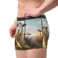 thumbnail image 2 of Kdxio Men's Boxer Briefs with Cute Prairie Sheep Herd Print - Comfortable and Breathable Underwear for Everyday Wear, 2 of 5