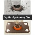 thumbnail image 6 of Pet Feeding Mat-Absorbent Pet Placemat for Food and Water Bowl, with Waterproof Rubber Backing, Quick Dry Water Dispenser Mat for Dog and Cat,20X12 in （Brown）, 6 of 7