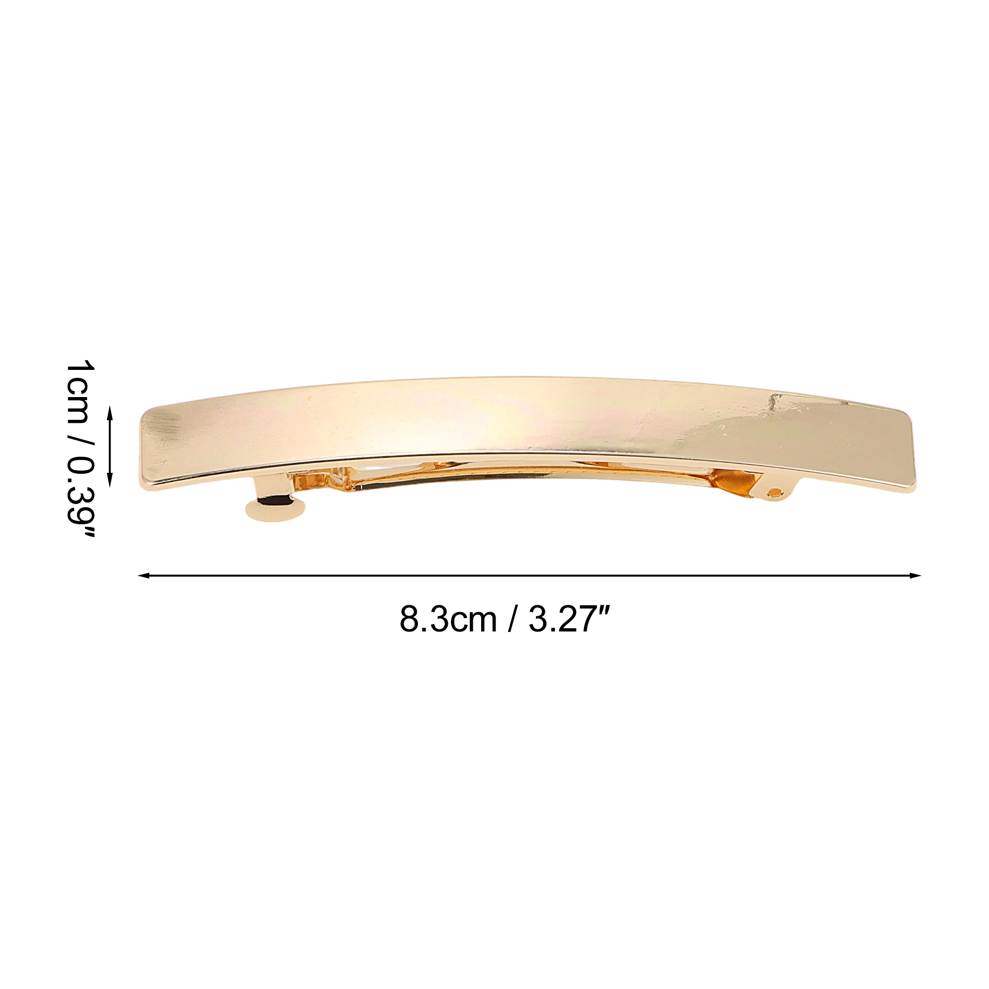 Unique Bargains Grace Polished Square Hair Barrettes Fashionable Hairstyles Gold Tone