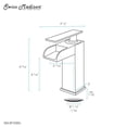 thumbnail image 5 of Concorde Single Hole, Single-Handle, Waterfall Bathroom Faucet in Brushed Gold, 5 of 12