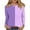 Purple, variant on ZyeKqe Tops for Women Long Sleeve Shirts Crewneck Casual Top Color Block Loose Fitting Blouses Tees Size S-3XL