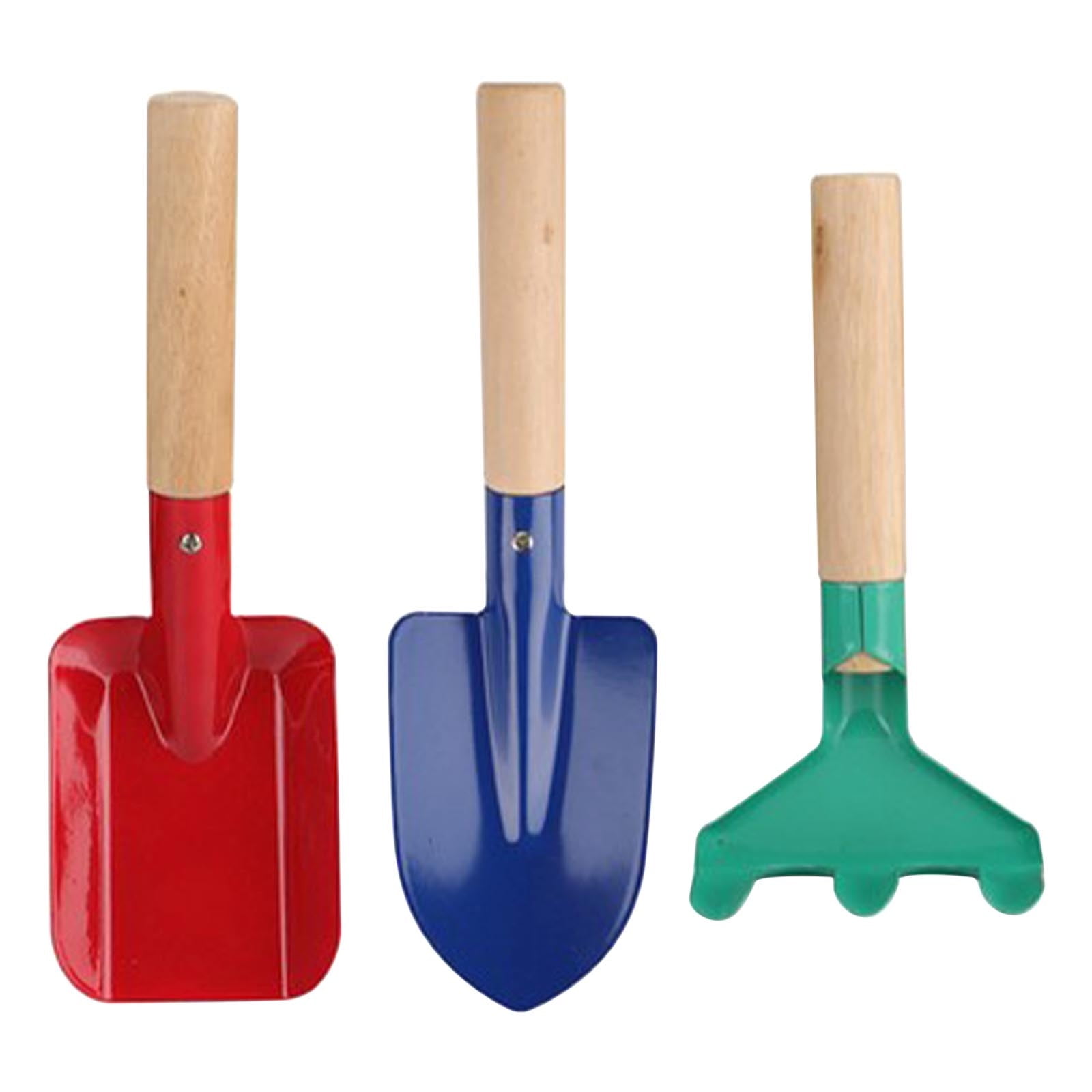 Kit De Jardinage Pour Enfants – 6 Outils (râteau, Pelle, Fourche) En Métal, Avec Rangement Compact, Idéal Pour Jardin, Plage Et Camping