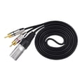 thumbnail image 3 of Cable de audio XLR macho a 2 RCA macho, divisor en Y, profesional, cable de interconexión de audio estéreo para altavoz, amplificador y micrófono., 3 of 8