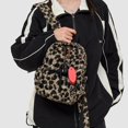 thumbnail image 4 of Fuzzy Cheetah Cute Backpack, Y2k Purse Fleece Chic Bookbag Trendy Aesthetic Coquette Daypack 90s Purse, 4 of 4