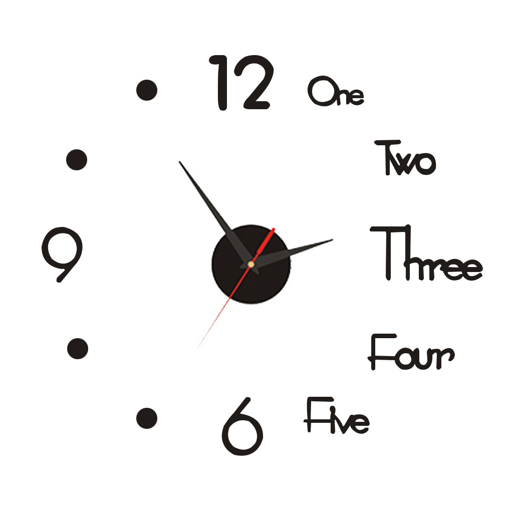 Electric Wall Clock Home Living Room Bedroom Decorative DIY Acrylic