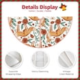 thumbnail image 3 of Balery Foxes and Floral Harmony Printed Christmas Tree Skirt , Merry Christmas Party Christmas Tree Decoration,Adjustable Tree Skirt-36", 3 of 6