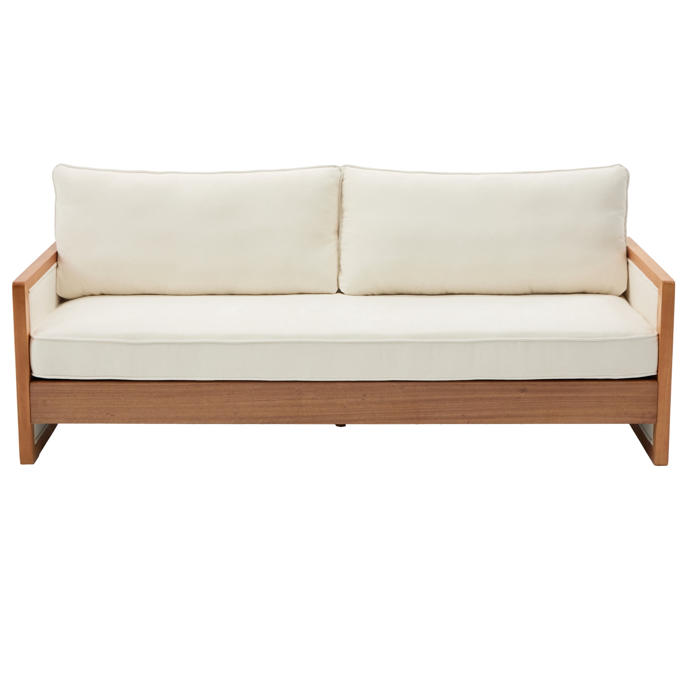 Christopher Knight Home Modern 77.8" Three-Seater Sofa, Chenille Upholstered Couch with Wood Frame, Beige