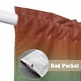 thumbnail image 2 of Burnt Orange Teal Ombre Kitchen Window Curtains, Swag Curtains Valance for Bedroom Living Room Bathroom, Modern Abstract Art Aesthetics Rod Pocket Window Curtain Block Drapes 2 Panels 36"x45", 2 of 9