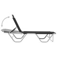 thumbnail image 5 of vidaXL Chaise Longue Aluminium et Textilène Noir, 5 of 5