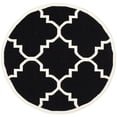 thumbnail image 2 of Safavieh Dhurries Tapis Contemporain Noir - Rond 6 Pieds, 2 of 2