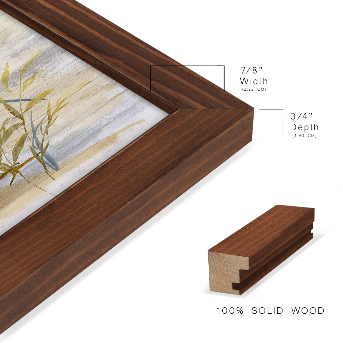 Blue Heron I -Framed Print w/glass-Chestnut