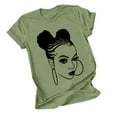 thumbnail image 1 of Tops de Manga Corta de las Mujeres, Cuello Redondo Impreso, Camiseta de Manga Corta para las Mujeres, 1 of 3
