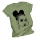 thumbnail image 1 of Tops de Manga Corta de las Mujeres, Cuello Redondo Impreso, Camiseta de Manga Corta para las Mujeres, 1 of 3