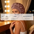 thumbnail image 3 of Oksale Silk Bonnet for Sleeping Women Men for Long Hair Satin Sleep Caps Wide Band Womens Bonnets Brown, 3 of 6