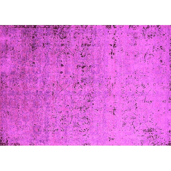Ahgly Company Indoor Rectangle Oriental Pink Industrial Area Rugs, 5' x 7'