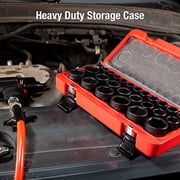 Sunex Tools 26-Piece 1/2 Drive Metric Impact Socket Set, Cr-Mo Steel, 10mm to 36mm