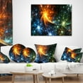 thumbnail image 4 of Designart Colorful Fireworks with Stars - Abstract Throw Pillow - 16x16, 4 of 5
