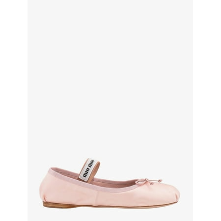 

WOMAN Satin ballerinas with frontal iconic logo