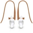 thumbnail image 2 of Galaxy Gold 14K Rose Gold Natural Pear-shaped White Topaz Fish Hook Dangle Earrings, 2 of 4