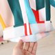 thumbnail image 5 of Gibobby Playeras Niños Tops informales con estampado de rayas de manga corta para niños y niñas de verano con bolsillo para ropa de niños(Rojo, 18-24 Meses), 5 of 5