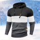 thumbnail image 1 of MHFRRA Sudadera Deportiva Informal de Manga Larga con Capucha y Bloques de Color para Hombre, Otoño E Invierno Gris, 1 of 3