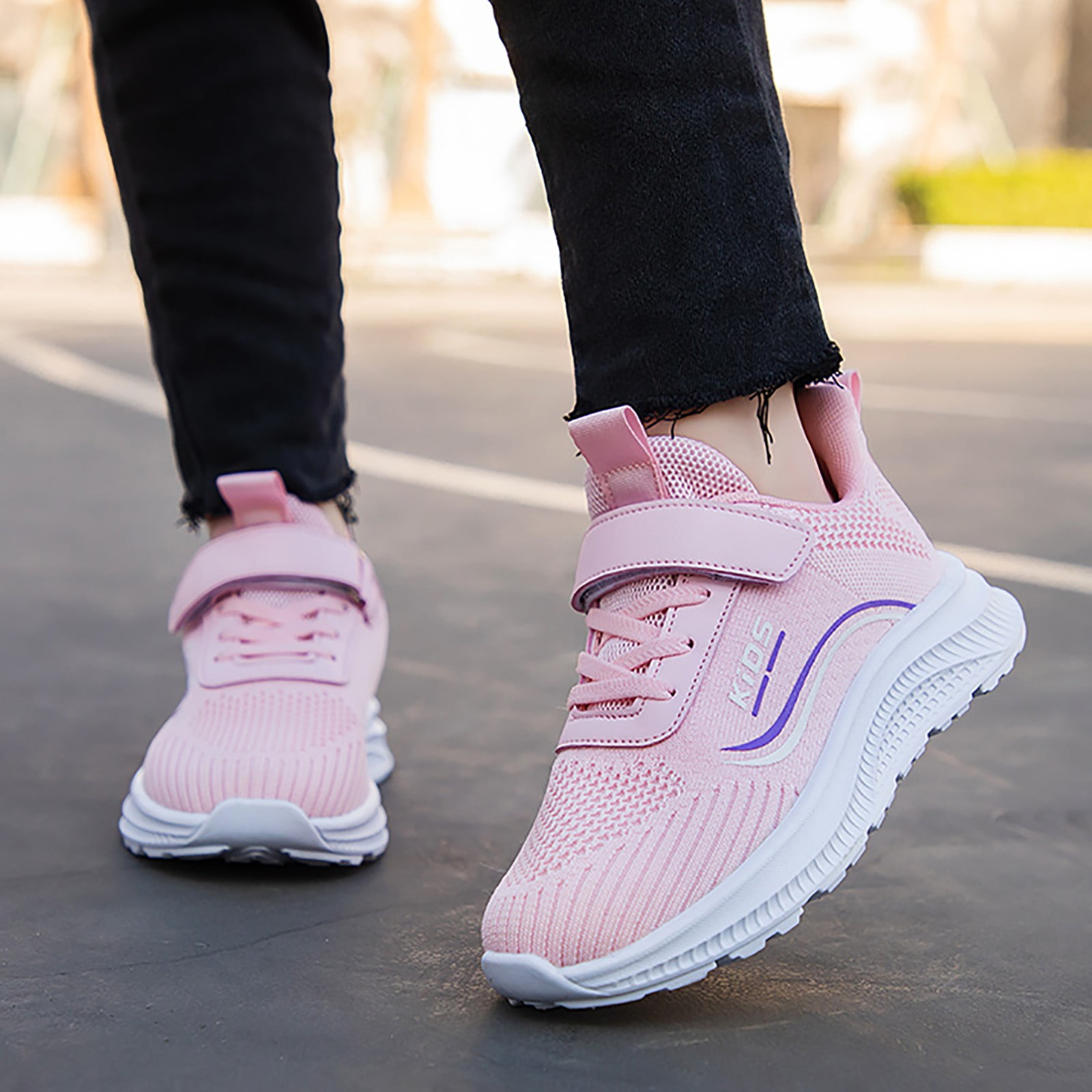 LEEy world Toddler Shoes Toddler Kids Big Kids Boys Girls Walking Sports Shoes Lightweight Breathable Running Slip 1 Year Old Girl Shoes RD1 Walmart