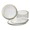 Celebration White Gold, variant on " OCCASIONS " 240 Plates Pack, Heavyweight Disposable Wedding Party Plastic Plates (6.25'' Dessert/Bread Plate, Diamond in White & Silver)