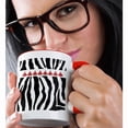 thumbnail image 2 of 3drose, Christmas Tree Zebra Print, 11oz Two-tone Red Mug, 2 of 6