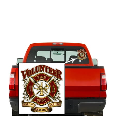 Bike Frame Decals Firefighter Decals, Show Your Pride with our Volunteer Firefighter Patriotic Decals, Perfect for Your Kitchen, Car, Wall or Bike, Gifts for Firefighters ()