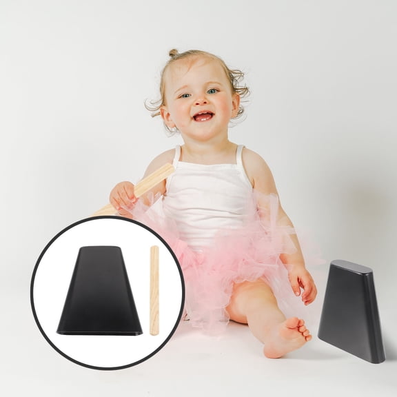 SEWOART Professional Metal Cowbell with Wooden Stick for Early Education