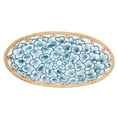 thumbnail image 3 of Woven Rattan Porcelain Plate, Oval Home Decoration Woven Rattan Ceramic Storage Plate  For Kitchen For Banquet For Wedding Ink Blue Flowers,Ink Blue Flowers Dot,Ink Blue Double, 3 of 8
