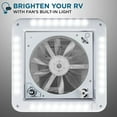 thumbnail image 6 of Hike Crew 14-Inch Manual Roof Vent Fan with LED Light, Adjustable Speed, White Plastic, 6 of 7