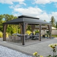 thumbnail image 2 of Vineego 12x20 Ft Hardtop Gazebo with Netting and Curtains Heavy Duty Double Roof Galvanized Steel Outdoor Combination for Patio,Backyard,Deck,Lawn, 2 of 8