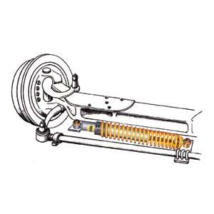 Roadmaster Steering Stabilizer RSSA Reflex; For Class A Motorhome; Single; With Tempered Steel Spring And Valved Steering Damper; Required Brackets Must Be Purchased Separately