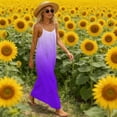 thumbnail image 6 of Zpzdpjkx Women's Summer Backless Cotton Linen Cami Dresses Fashion Loose Gradient Maxi Boho Beach Sundress Dark Purple 3XL, 6 of 7
