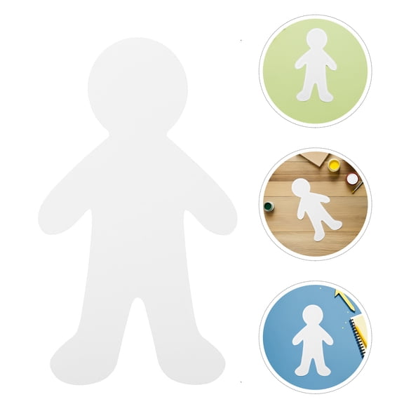LOLIPPYY 40Pcs White Cardstock Person Cutouts for Creative DIY and Back to School Activities