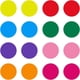 thumbnail image 1 of 32 pegatinas circulares para el suelo del aula de 6 pulgadas, 8 colores, puntos multicolores, vinilo autoadhesivo, impermeable, borrable en seco, 1 of 1