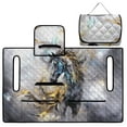 thumbnail image 5 of Xixirimido Golf Cart Seat Cover with 4 Pocket Quilted Golf Cart Seat Blanket Universal Club Car Seats Towel Fits 2-Person Carts Golf Carts Accessories, Artistical Horse, 5 of 8