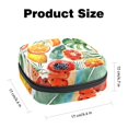 thumbnail image 2 of 1Pc Cute Period Bag Menstrual Cup Pouch, Large Storage Bag Sanitary Purse for Sanitary Napkin Pads, Watercolor Tropical Fruits and Palm Leaves Pads Organizer for Girls Women, 2 of 6