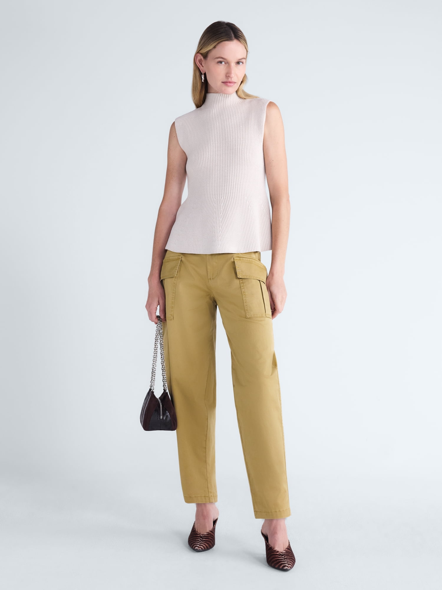 Scoop Women's and Women's Plus Tapered Cargo Trousers, 26'' Inseam, Sizes 0-28W