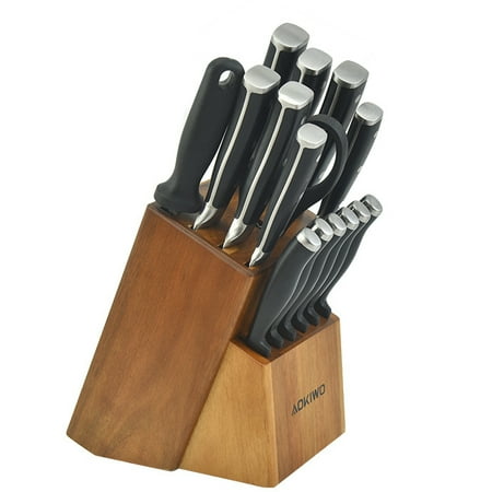 

WXCOO Kitchen Knife Set - 15-Piece Stainless Steel Cutlery Set with Wood Block