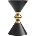 thumbnail image 3 of Meridian Furniture Malia Black and Gold Metal Hourglass Shaped End Table, 3 of 7