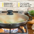 thumbnail image 3 of Lodge 12 Inch Cast Iron Everyday Pan - Chef Collection - Use on Oven, Stove, Grill, or Fire - Easy to Clean - Cast Iron Pan with Lid - Durable Cookware, 3 of 6