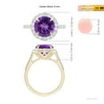 thumbnail image 5 of ANGARA Natural Round 2.45 ct Amethyst Engagement Ring with Diamond Halo in 14K Yellow Gold for Women (Size-9mm) | February Birthstone, Anniversary, Jewelry Gift for Women | Natural Amethyst Ring, 5 of 10