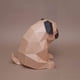 thumbnail image 4 of Escultura de papel 3D Pug, kit de bricolaje de papel precortado, figura de animal hecha a mano, color marrón, modelo de papel 3D DIY, decoración creativa del hogar JAMW Sencillez, 4 of 4