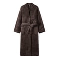 thumbnail image 5 of Cekizud Bathrobe for Women Thick Fleece Water Absorbent Wrap Belt Long Sleeve Robe, 5 of 6