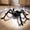 black, variant on Cheyubny Voice Activated Halloween Spiders, Outdoor Spooky Large Spider Toy, Realistic Spider Toy for Home Porch Party Decor, 90x90x20cm