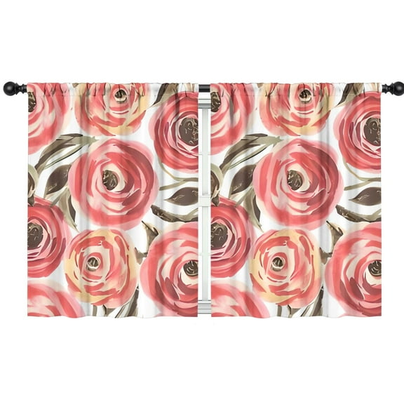 Blackout Kids Curtains,Pioneer Flower Floral Print Pattern Childrens Insulated Curtains Set Of 2,Bedroom Essentials,Toddler Room Decor 42"x54"