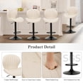 thumbnail image 2 of Set de 6 taburetes de bar COLAMY, giratorios, ajustables, beige, 2 of 4